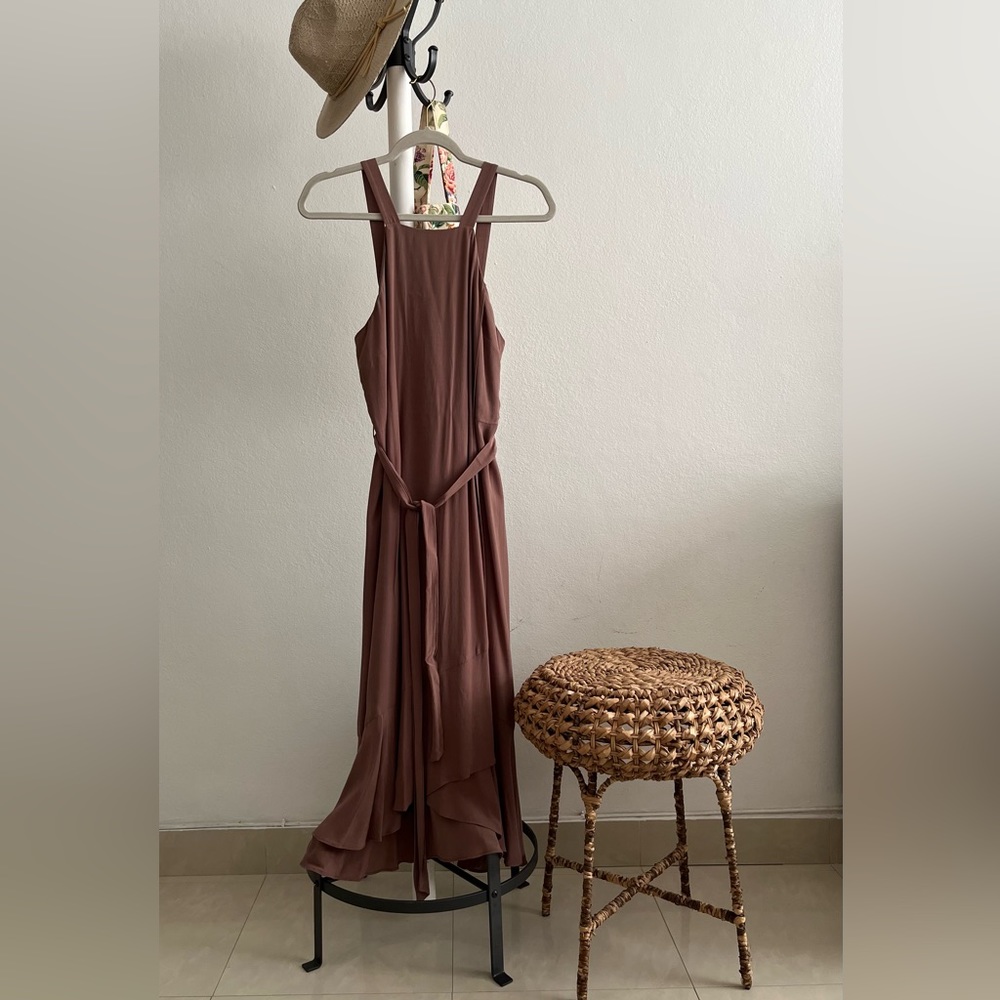 Sugarlips Summer Dress, earthtone, dark tan, Sz S